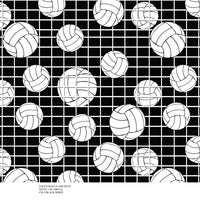 Anti-Pill Black Volleyballs Fleece F885