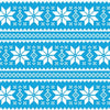 Premium Anti-Pill Nordic Star Turquoise Fleece F1535