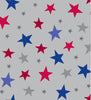 Premium Anti-Pill Stars Silver Blue Fleece F1482