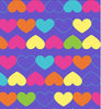 Premium Anti-Pill Rainbow Hearts Fleece F1472