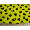 Paw Prints Yellow Fleece F1000
