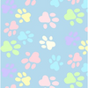 Anti-Pill Paws Blue Fleece F1001