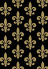 Anti-Pill Fleur De Lis Gold Fleece F1301