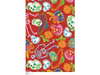 Premium Anti-Pill Sugar Skulls Red Fleece F1421