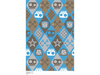 Premium Anti-Pill Skull Boy Argyle Blue Fleece F1429