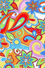 Anti-Pill Mod Flower Multi Fleece F1304