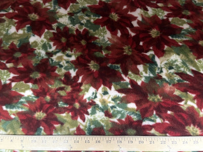 Anti-Pill American Greetings Poinsettia Allover Fleece 175