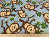 Anti-Pill Monkey On Blue Fleece 300
