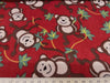 Anti-Pill Monkey On Red Fleece 301
