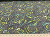 Anti Pill Paisley Lime On Gray Fleece 316