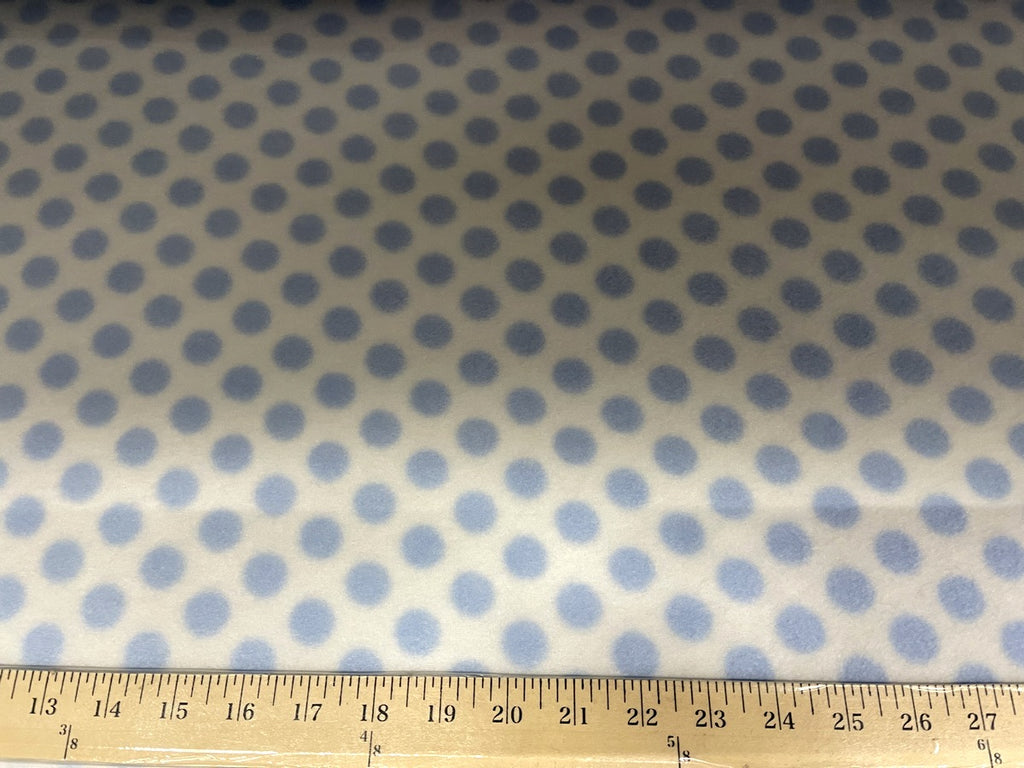 Anti-Pill Polka Dots Blue Fleece 423
