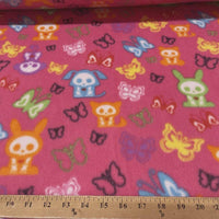 Anti-Pill Skelanimals Butterfly Pups Bunny Fleece 434