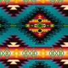 Blanket Stripe Turquoise Fleece F1373