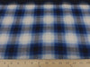 Anti Pill Blue White Plaid Fleece 210
