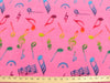 Anti-Pill Hot Pink Multi Color Music Notes Fleece F815
