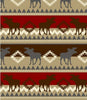 Moose Stripe Brown Fleece F1302