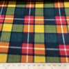 Anti Pill Navy Green Orange Red Yellow Plaid Fleece
