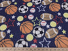 Anti-pill All Sports Balls Navy Fleece 228