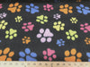 Anti-Pill Paws On Black Fleece 100