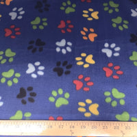 Premium Anti-Pill Paws On Blue Fleece NF-1