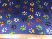 Premium Anti-Pill Paws On Blue Fleece NF-1