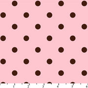 Anti Pill Dots Pink Chocolate Fleece F565