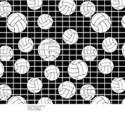 Anti-Pill Black Volleyballs Fleece F885