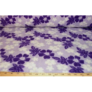 Hawaiian Floral Purple Fleece F580