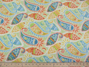 Premium Anti-Pill Paisley On Lime Fleece F1519