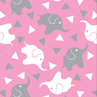 Premium Anti-Pill Elephant Confetti Pink Grey Fleece F1460
