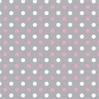Premium Anti-Pill Simply Dots Pink Grey Fleece F1462