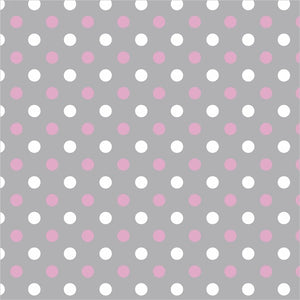 Premium Anti-Pill Simply Dots Pink Grey Fleece F1462