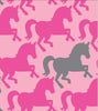 Premium Anti-Pill Pretty Horses Hot Pink Fleece F1474