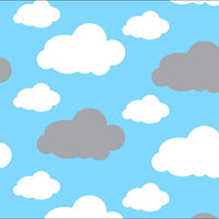 Premium Anti-Pill Dreamy Clouds Blue Fleece F1469