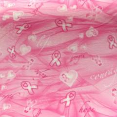 Anti-Pill Breast Cancer Ribbons Fleece F1