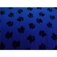 Paw Prints Med Blue Fleece F996