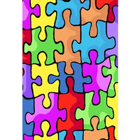 Anti-Pill Jigsaw Puzzle Fleece F808