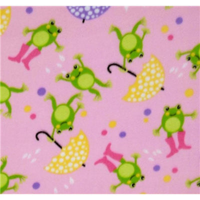 Anti-Pill Frogs Umbrella Boots Candy Pink Fleece F1239