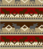 Anti-Pill Moose Stripe Brown Fleece F1302