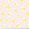 Anti-Pill Baby Animals In Circles Pink Fleece F1264