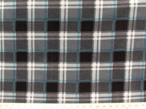 Anti-Pill London Plaid Charcoal Fleece F1324